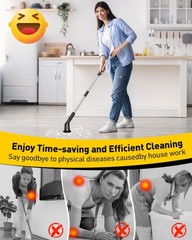 Electric Spin Scrubber for Cleaning Bathroom, Shower Scrubber Rotary Floor Br…
