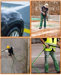 25FT 3600PSI Replacement High Pressure Power Washer Hose-3/8″ Swivel QC Flexible