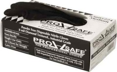 50 Pack PRO-SAFE GL6BKD-8PFM Disposable Gloves, Medium, 8 mil, Diamond Grip