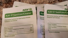Kay 5 Sanitizer Cleaning Powder Lot of 20, 1 oz Packets