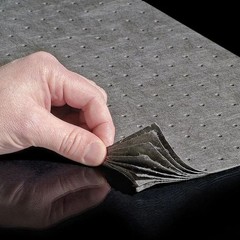 Pig Sorbent Pad, 22 gal, 15 in x 20 in, , Gray, 100 PK MAT240 Pig MAT240 15 in x