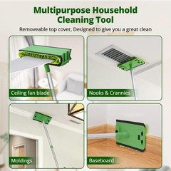 Zavrski Ceiling Fan Cleaner Duster with 6 Ft/72” Extension Pole 72”, Green