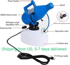 Electric ULV Portable Fogger Sprayer 4.5L (1.2 Gallon) Spraying Distance 30ft