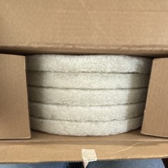 Niagara White Synthetic Floor Polishing/Buffing Pad 13in Round 4100N