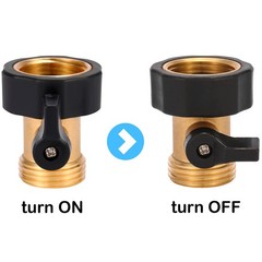 3 Pack 3/4″ Brass Garden Hose Shut Off 3 Pack, & Rubber Grip