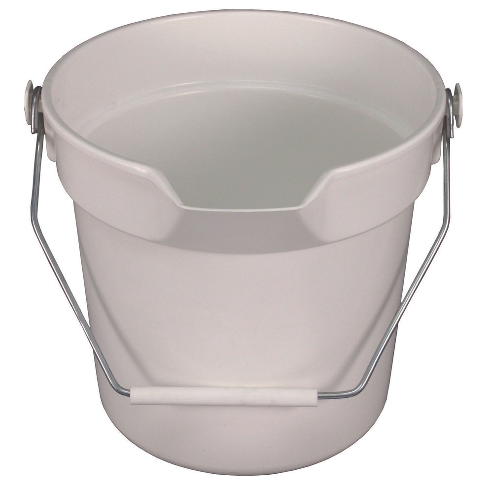 Impact® Deluxe Heavy-Duty Bucket, Gray, Polypropylene, 10qt, 10 5/8dia x 10 1/4h