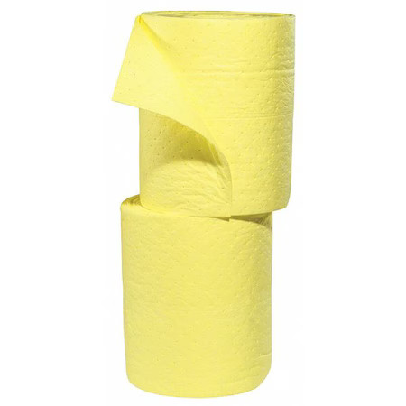 Spilltech Yrsf150h Sorbent Roll, 49 Gal, 15 In X 150 Ft, Harsh Chemicals,