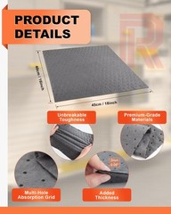 Upgrade 16″x18″ Oil Absorbent Pads 200 Pack | Trimmable Mat with Professional…