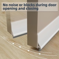 39” Under Door Draft Stopper with Brush, Soundproof 39in*1 pcs, White
