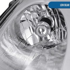 2003-2005 Infiniti G35 Coupe Xenon HID Headlight Assembly Pair Chrome