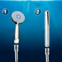 Bathroom Handheld 3 Heads Aluminum Enema Shower 1 Count (Pack of 1), Silver