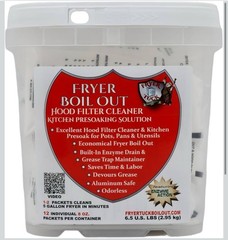 Fryer Tuck Boil Out -deep Flyer Cleaner- 12 Units 8 Oz Packets 6 Lb Enzymatic
