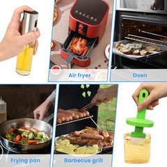 Daily Treasures 2Pack Upgraded Precise Nozzle Olive Oil Glass transparent