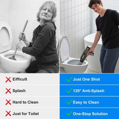 ‌Electric Toilet Plunger for Bathroom, High-Pressure Air Plunger, Heavy-Du