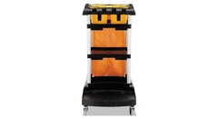 Rubbermaid RCP9T7200BK High-Capacity Cleaning Cart Black