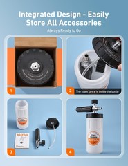 AstroAI Foam Cannon for 1 Liter, Orange Label, Without Nozzles