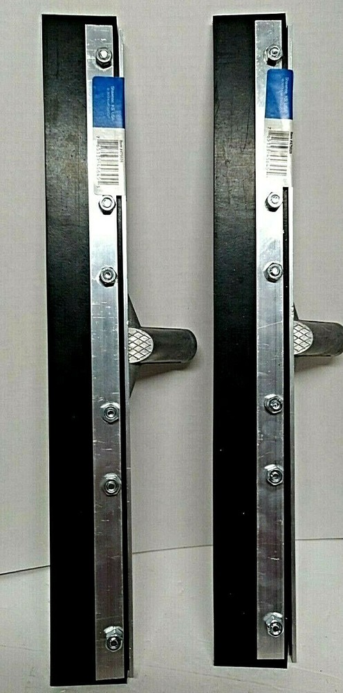 Set of (2) KRAFT TOOL 18″ Squeegee Heads with Threaded Handle Bracket MADE IN US