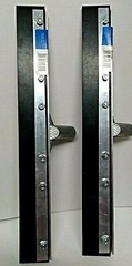 Set of (2) KRAFT TOOL 18″ Squeegee Heads with Threaded Handle Bracket MADE IN US