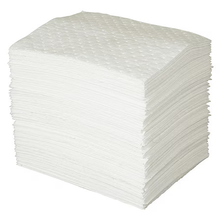 Condor 436M85 Sorbent Pad, 26 Gal, 15 In X 19 In, Universal, White, 100 Pk