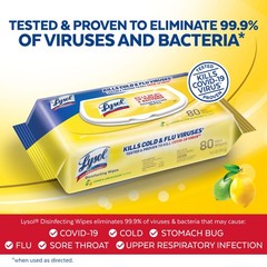Lysol Handi-Pack Wipes, Lemon and Lime Blossom, 80 ct ( pack of 6 )