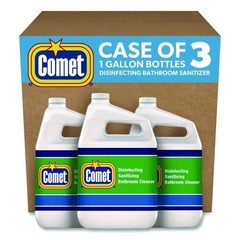 Comet Disinfecting-Sanitizing Bathroom Cleaner, One Gallon Bottle, 3/Carton