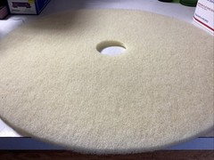 27” Floor Machine Pad Thick Beige First Quality Select Polishing Scrubber (QT 6)