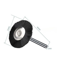 Rotary Tool 1″ Bristle Head Jewelry Buffing Polishing Wheels Brushes Black 12Pcs