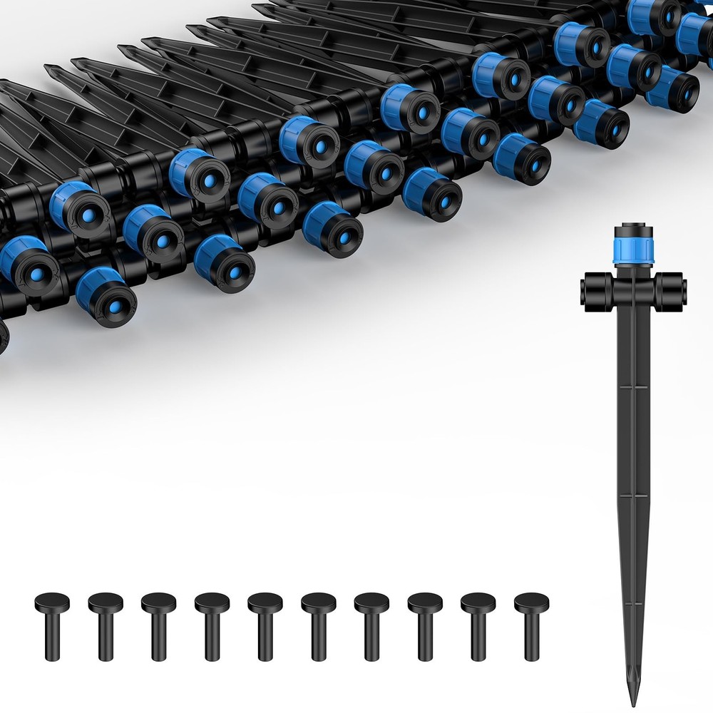 Pawfly 30 Pcs 30pcs Two-Way Drip Irrigation Emitters Sprayer, Blue