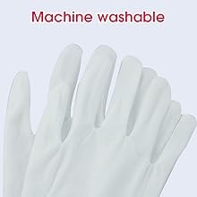 24 Pcs (12 Pair) White Cotton Gloves for Dry Hand Moisturizing, Cosmetic