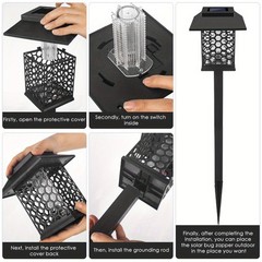 2 Pcs Mosquito Killer Solar Mosquito Killer Lamp Mosquito Killer Lamp 2 in 1
