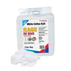 New White Knit T-Shirt Rags 5 lbs. Compressed Bag – Multipurpose Cleaning Cloths