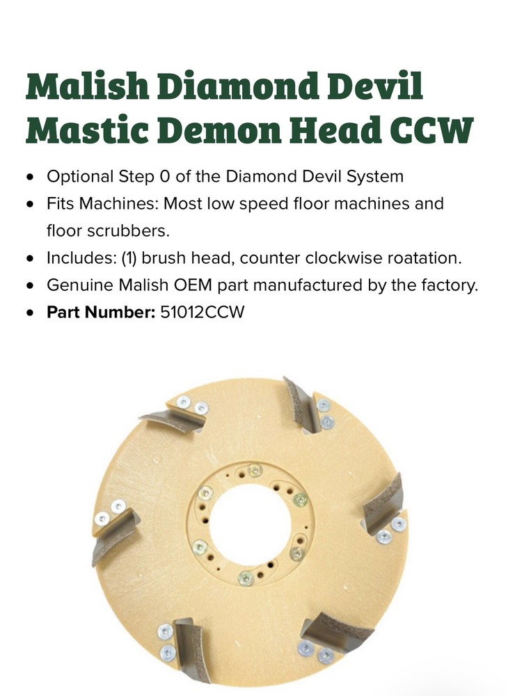 Malish mastic demon Head 51020CCW