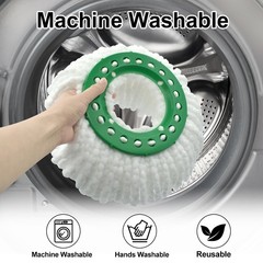 6 Pack Mop Head Replacement for Libman Tornado Spin Mop Reusable Microfiber S…