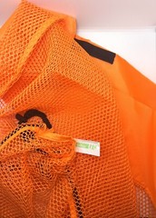5 Large Capacity Commercial Heavy Duty Mesh Laundry Bags 40 x 30″ Bright Orange