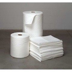 Brady Sxt100 Sorbent Pad, 19 Gal, 15 In X 19 In, Oil, White, 100 Pk