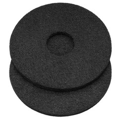 12″ Black Scrubbing Pads for Floor Buffers – Non-Woven Cleaning Pads, 2 Pack
