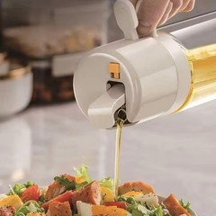 Palimeras Oil sprayer & Dispenser Bottle – 2 in 1 18.6 Ounces, Clear/Grey