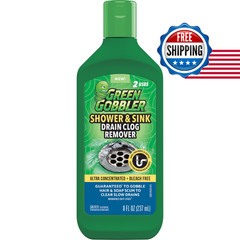 Green Gobbler Ultra Concentrated Drain Clog Hair Dissolver For Bathroom Kitchen