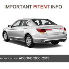 Tail Lights Fit Accord Inspire 8th Gen Sedan 2008-2013 Red Clear 2PCS