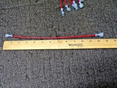Tennant – Nobles – 604449 – WIRE, 14GA 12.0″ L RED .25QF /.25QM, 10 PACK