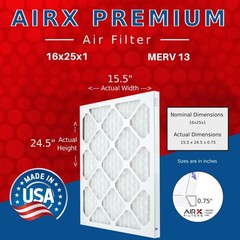 16x25x1 Air Filter by AIRX FILTERS WICKED CLEAN AIR. MERV 13 Electrostatic Pl…