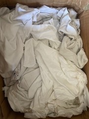 10 lb box – White Knit Cotton T-Shirt Cleaning Rags New – Can Dispense from Box