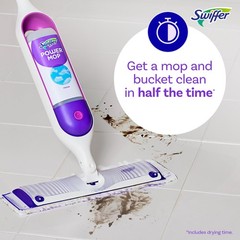Swiffer PowerMop Multi-Surface Mop Kit for Floor 1 Kit, Purple and White