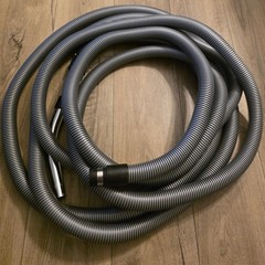 Cen-Tec Universal Central Vac Hose Gray Crushproof with Chrome Curved Wand OS
