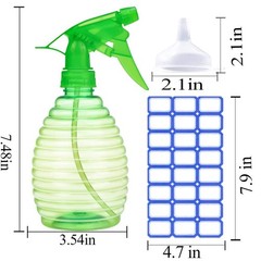 Spray Bottles – 3 Pack, 16 oz – Mist/Stream, Bright Colors, Sturdy, Leak…