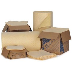 Spilfyter S2-75 Sorbent Pad, 30 Gal, 16 In X 18 In, Harsh Chemicals, Yellow,
