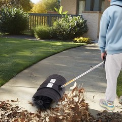 Gas Power Nylon Brush Broom Sweeper Artificial Grass Driveway Turf Snow Clean
