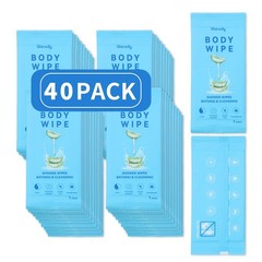 40 Pcs Body Wipes Individually 1 Count (Pack of 40), 40 Pack-Travel Size