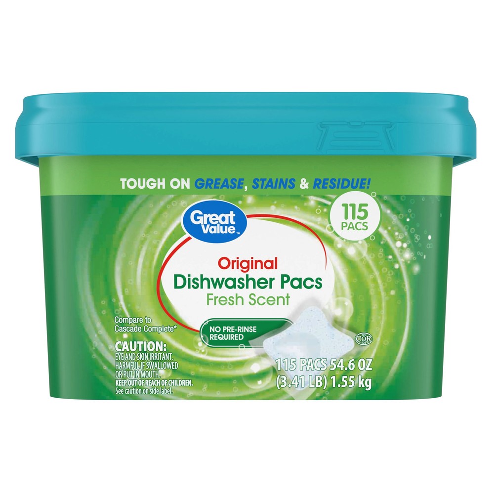 Original Dishwasher Pacs, Fresh Scent, 115 Count