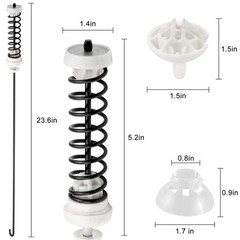 W10780048 Washer Suspension Rod Kit 23.6 x 1.2 x 1.1 inches, Black-and-white